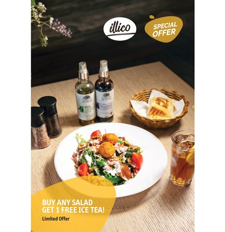 Buy Any Salad, get 1 free ice tea