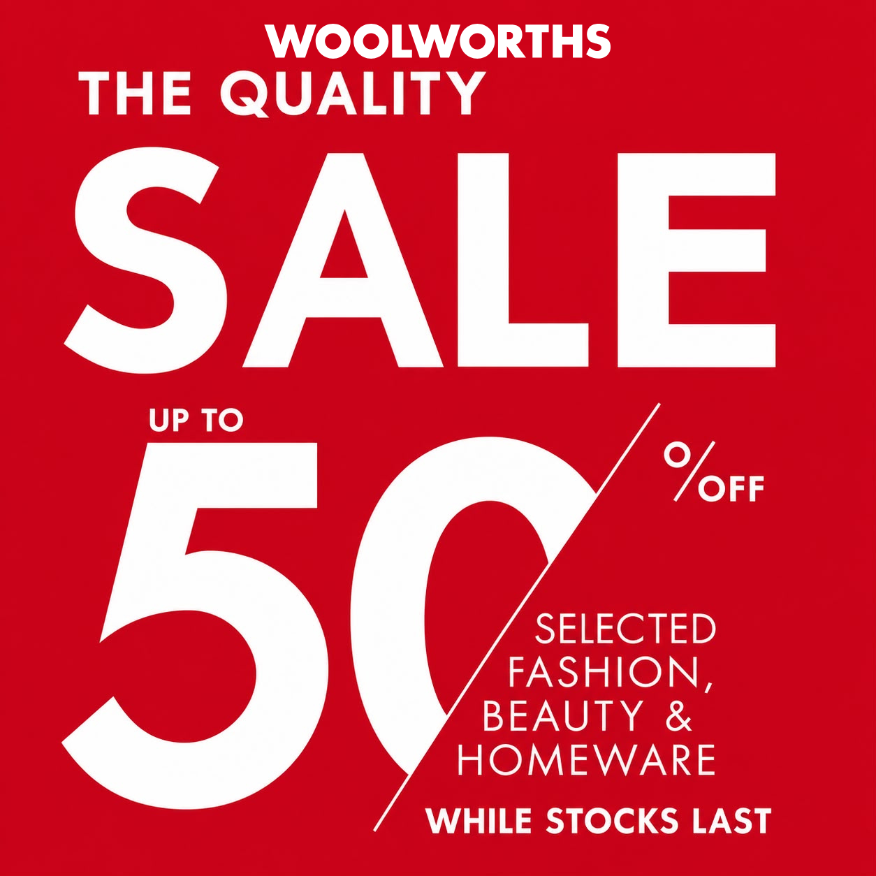 The quality Sale - Woolworths